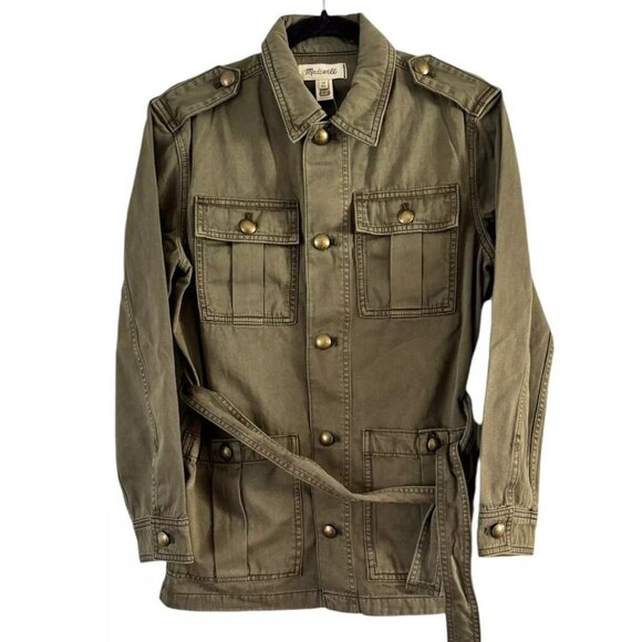 Madewell Utility Safari Jacket with Cargo Pockets & Waist Belt NWT - Picture 1 of 9